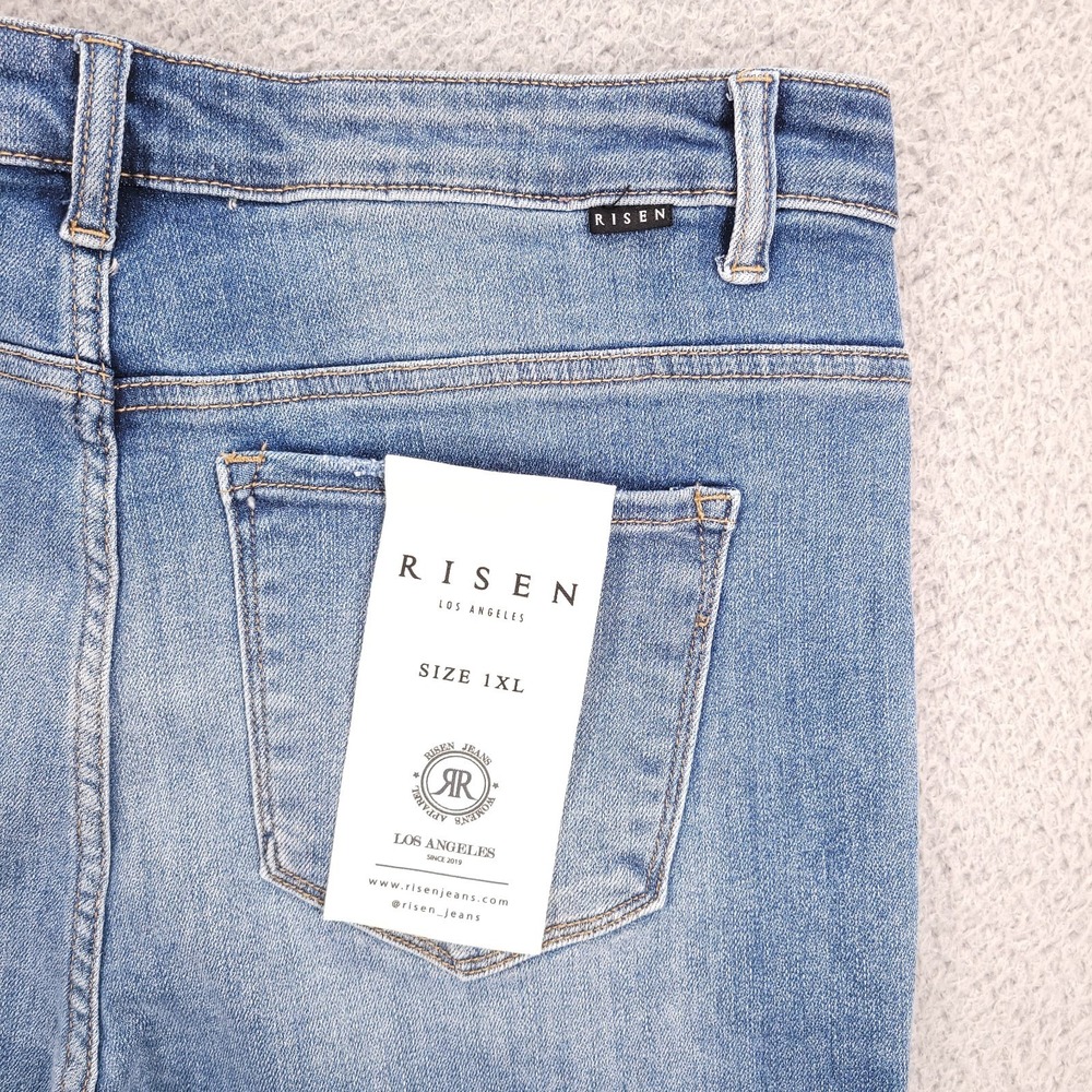 RISEN Jeans Size 1XL Mid Rise Straight Leg Medium Wash Denim 36x35 NEW - Picture 16 of 16